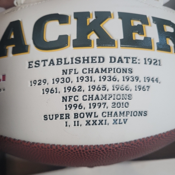 Greenbay Packers NFL Full Size Signature Series Autograph Football - Picture 11 of 14